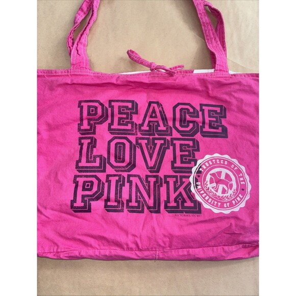 Y2k Victoria's Secret PINK Vintage Pink Beach Travel Tote Bag - Picture 2 of 6